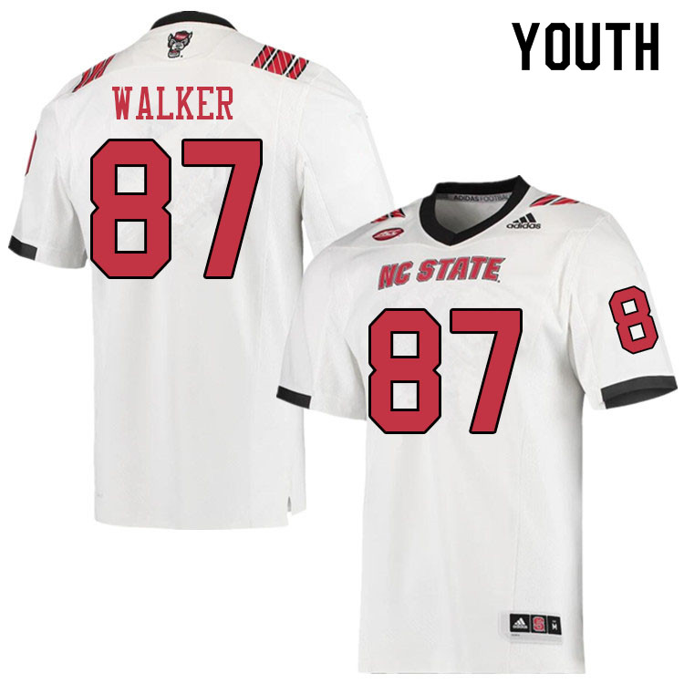 Youth #87 Kameron Walker NC State Wolfpack College Football Jerseys Sale-White